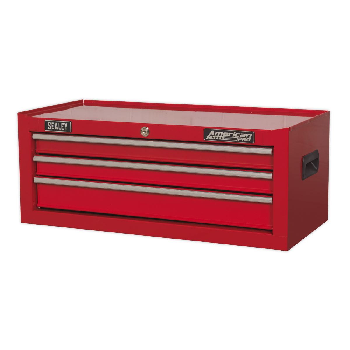Sealey American Pro Mid-Box Tool Chest 3 Drawer with Ball-Bearing Slides - Red 