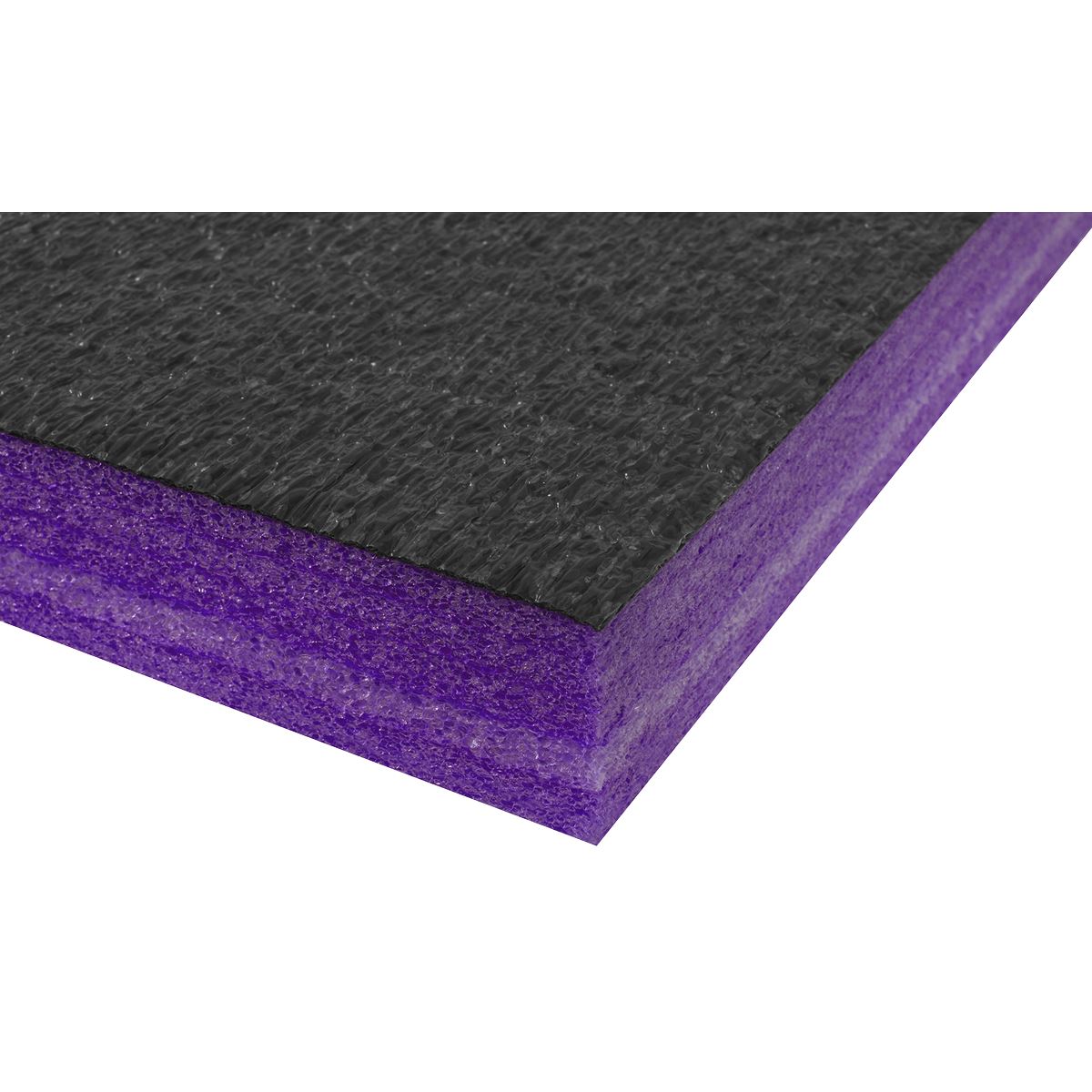 Sealey Easy Peel Shadow Foam® 1200 x 550 x 50mm - Purple/Black  White Rose Tools