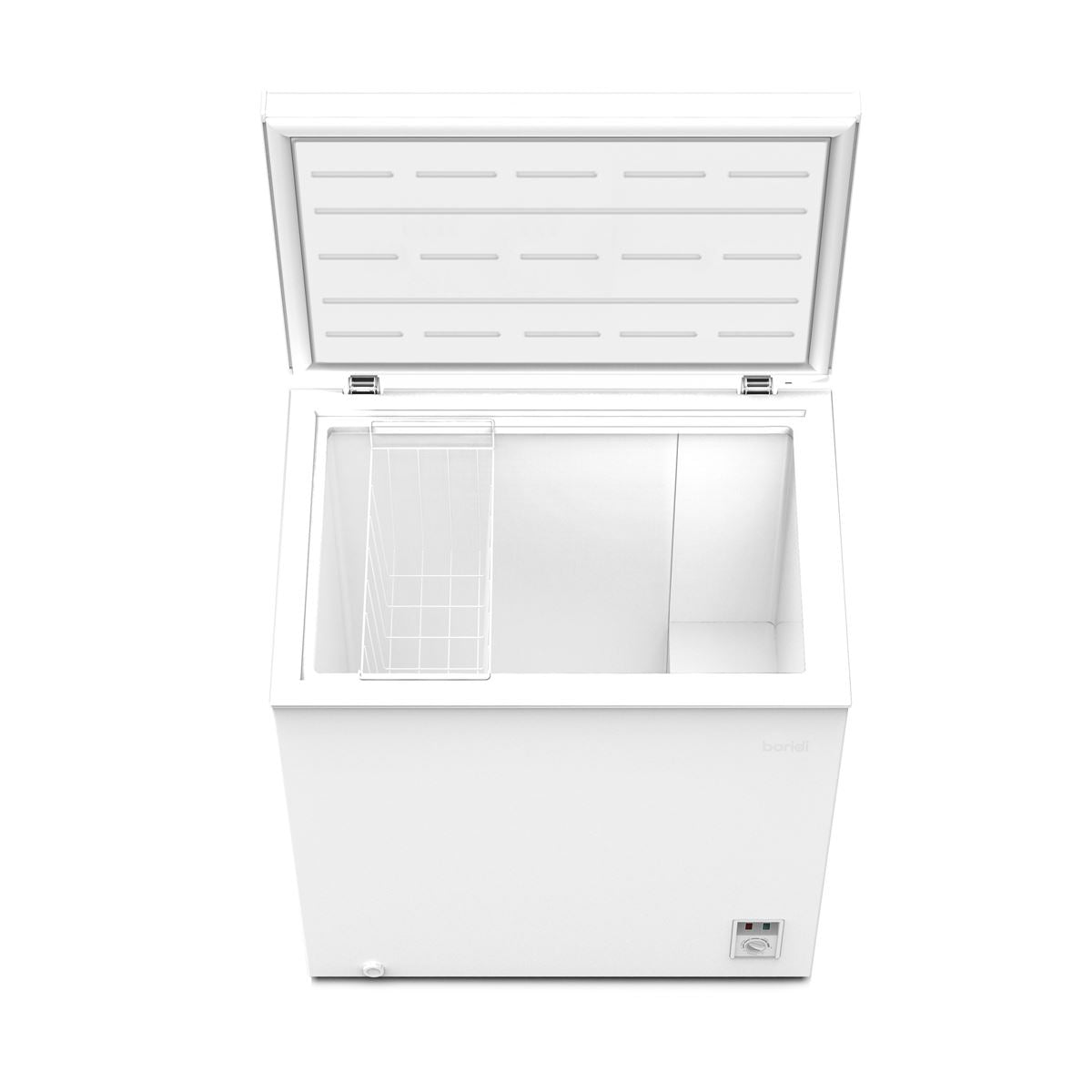 Baridi Freestanding Chest Freezer, 142L Capacity, Garages and Outbuilding Safe, -12 to -24°C Adjustable Thermostat with Refrigeration Mode, White