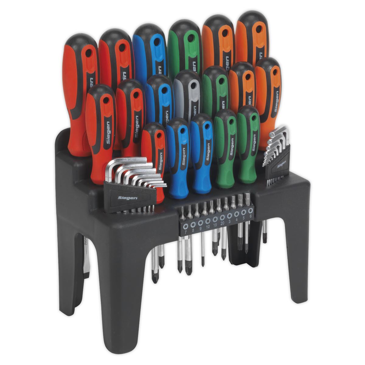 Siegen by Sealey Screwdriver, Hex Key & Bit Set 44pc