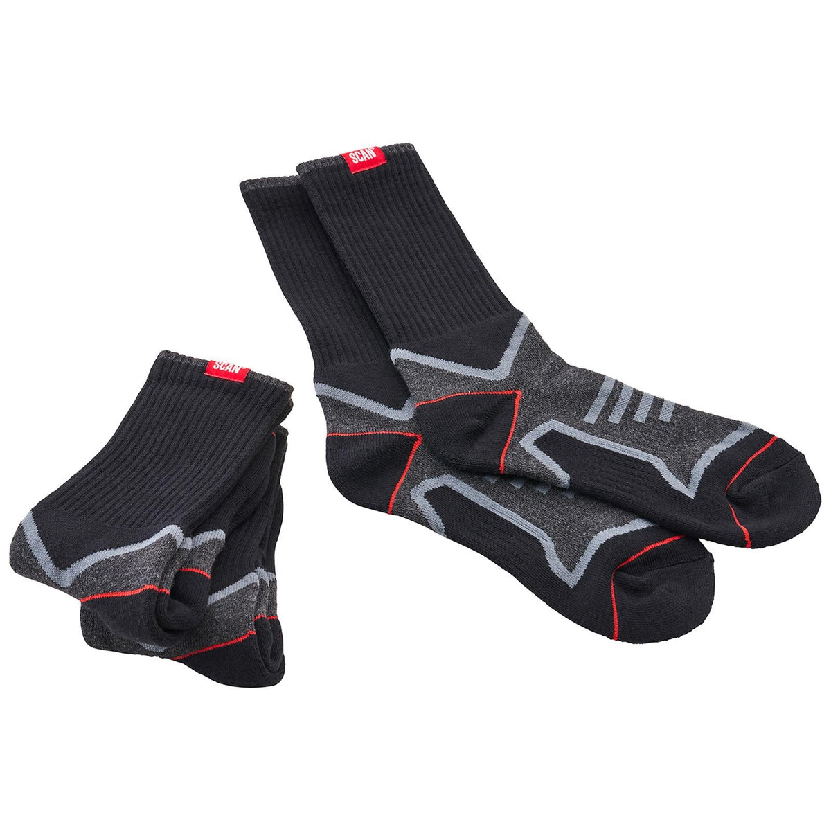 Scan Work Socks Triple Pack SCASOCKS3  White Rose Tools