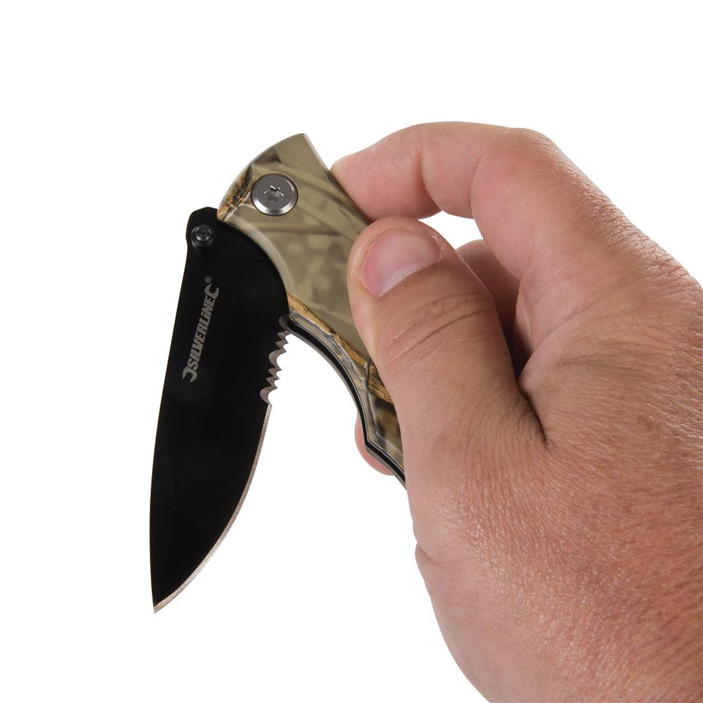 Silverline Folding Camouflage Pocket Knife 195mm 746410