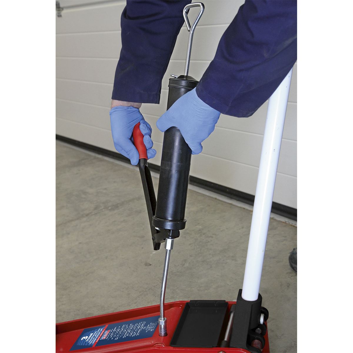 Sealey 3 Way Fill Side Lever Grease Gun Handle Lubricating Greasing 