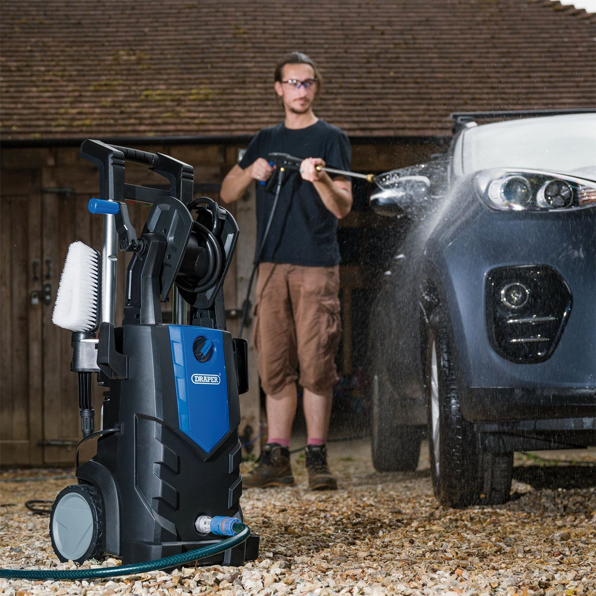 Draper 230V Pressure Washer 2100W 165bar 98678  White Rose Tools