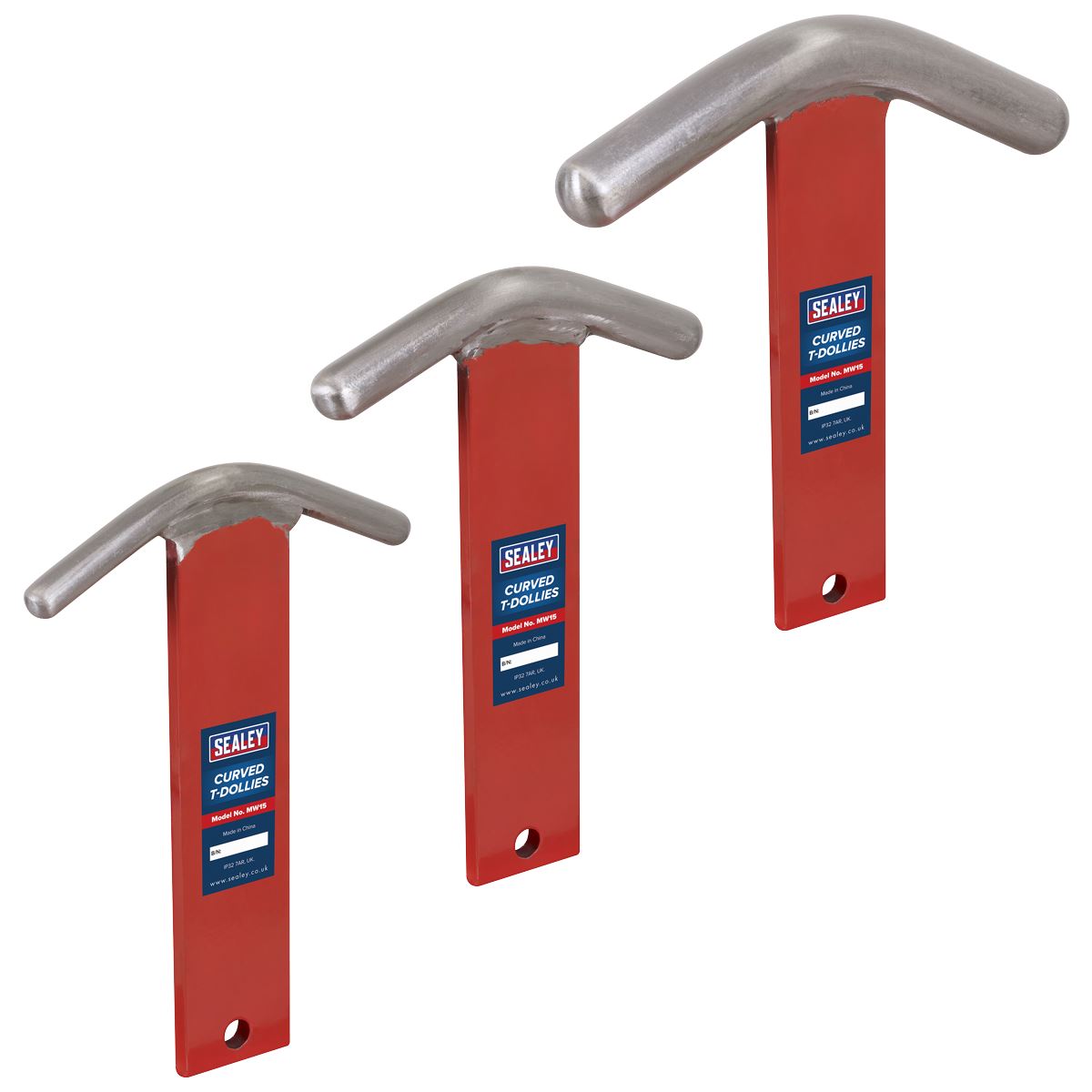 Sealey Curved T-Dollies for Sheet Metal Forming  White Rose Tools
