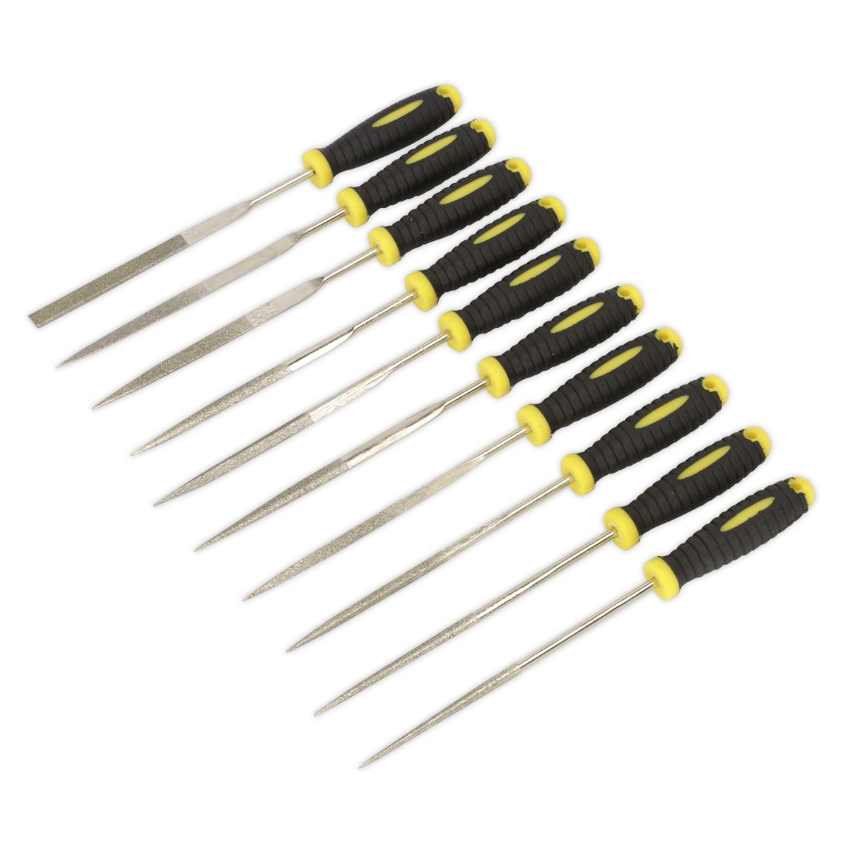 Siegen by Sealey Diamond Needle File Set 10pc 100mm