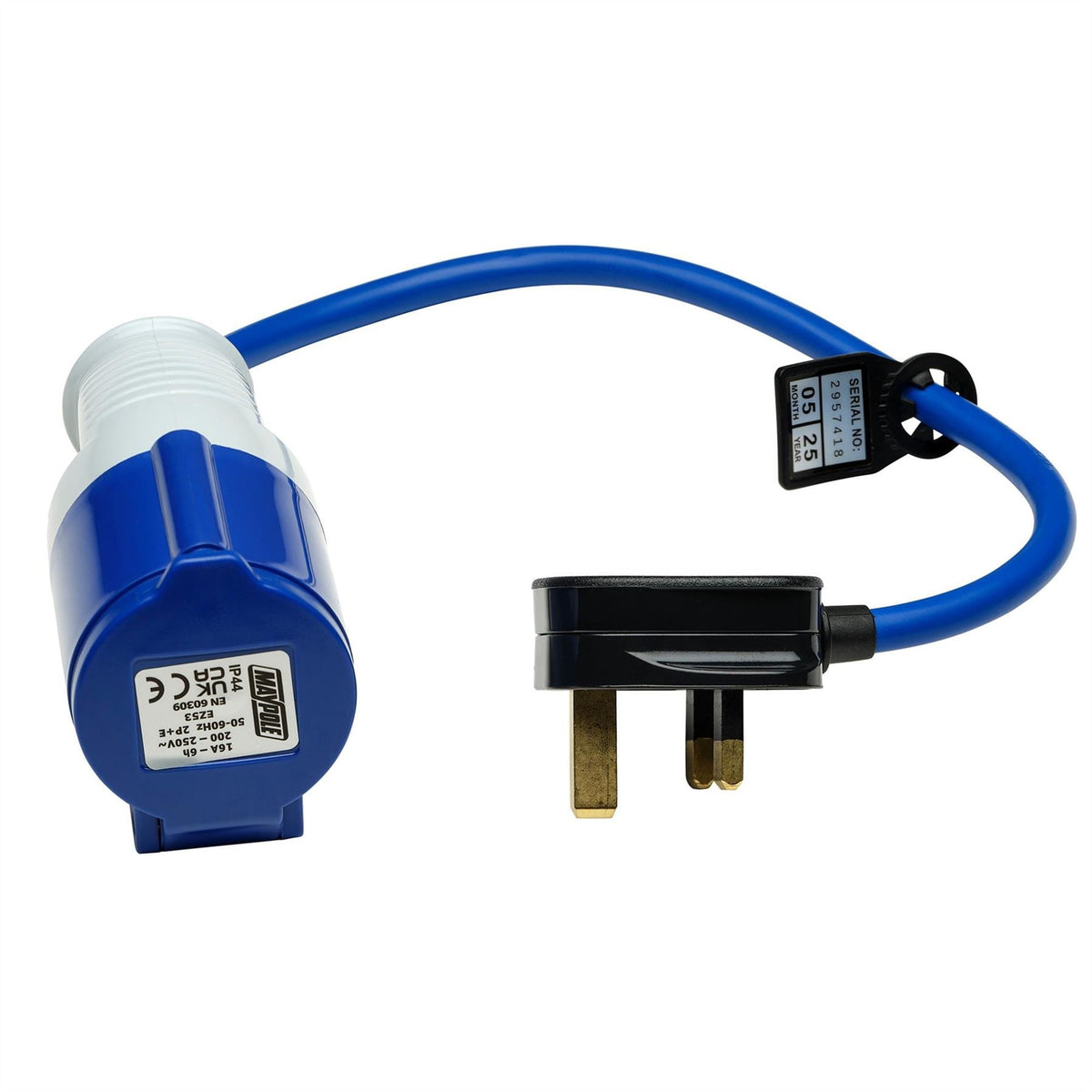 Defender E85301 230V Fly Lead Converter 13A - 16A 35133  White Rose Tools