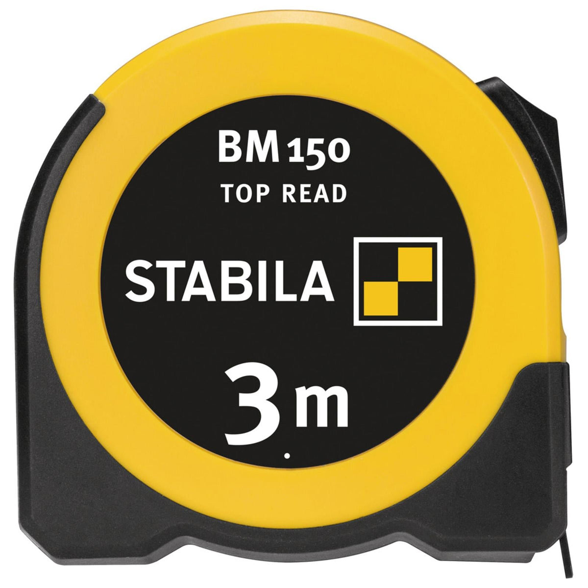 STABILA Pocket Tape Measure 3m BM150 Metric Scale 16mm Width Top Reading 19839  White Rose Tools