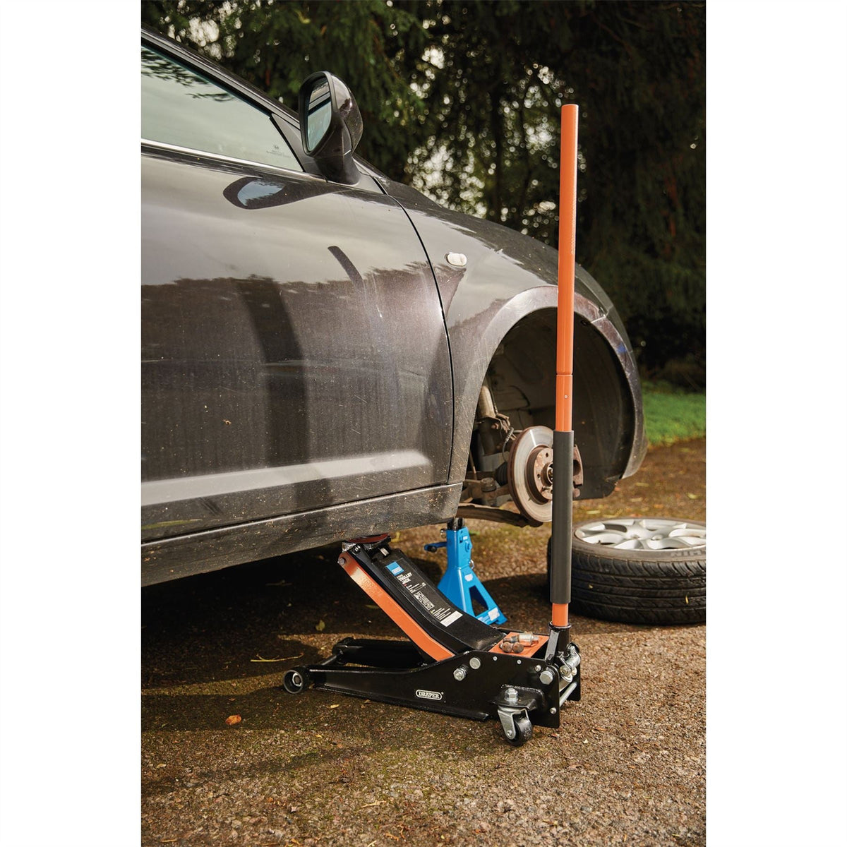Draper Trolley Jack 3 Tonne Orange 28494  White Rose Tools