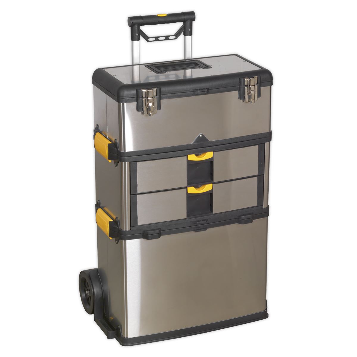 Sealey Mobile Stainless Steel/Composite Toolbox - 3 Compartment 