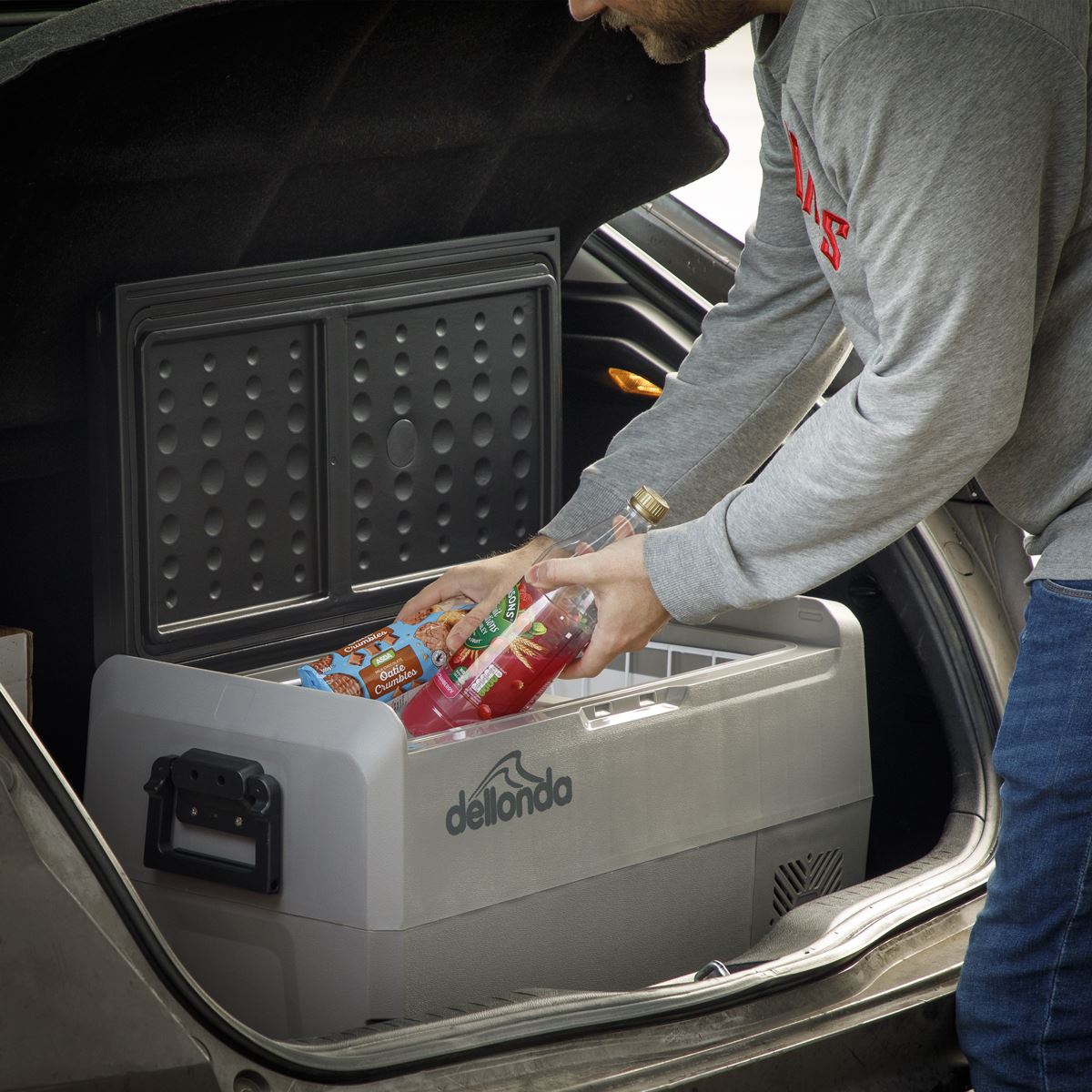 Dellonda 36L Portable Car Fridge, Freezer, 12/24/230V Dual Zone Compressor