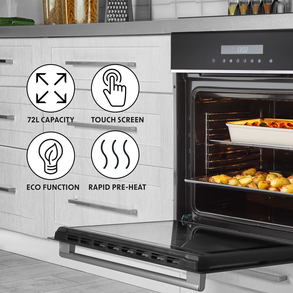 Single fan deals assisted electric oven