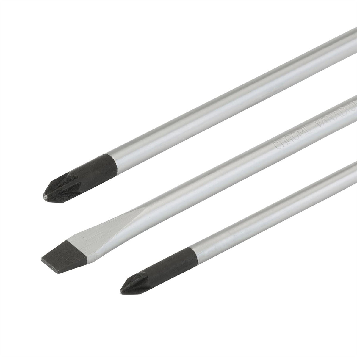 Draper Extra Long Reach Soft Grip Screwdriver Set 450mm (3 Piece) 32603  White Rose Tools