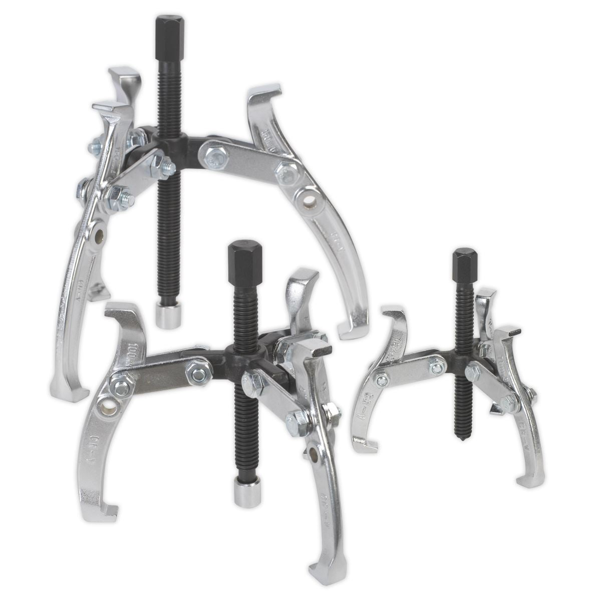 Sealey Gear Reversible Puller Set 3pc Triple Leg 
