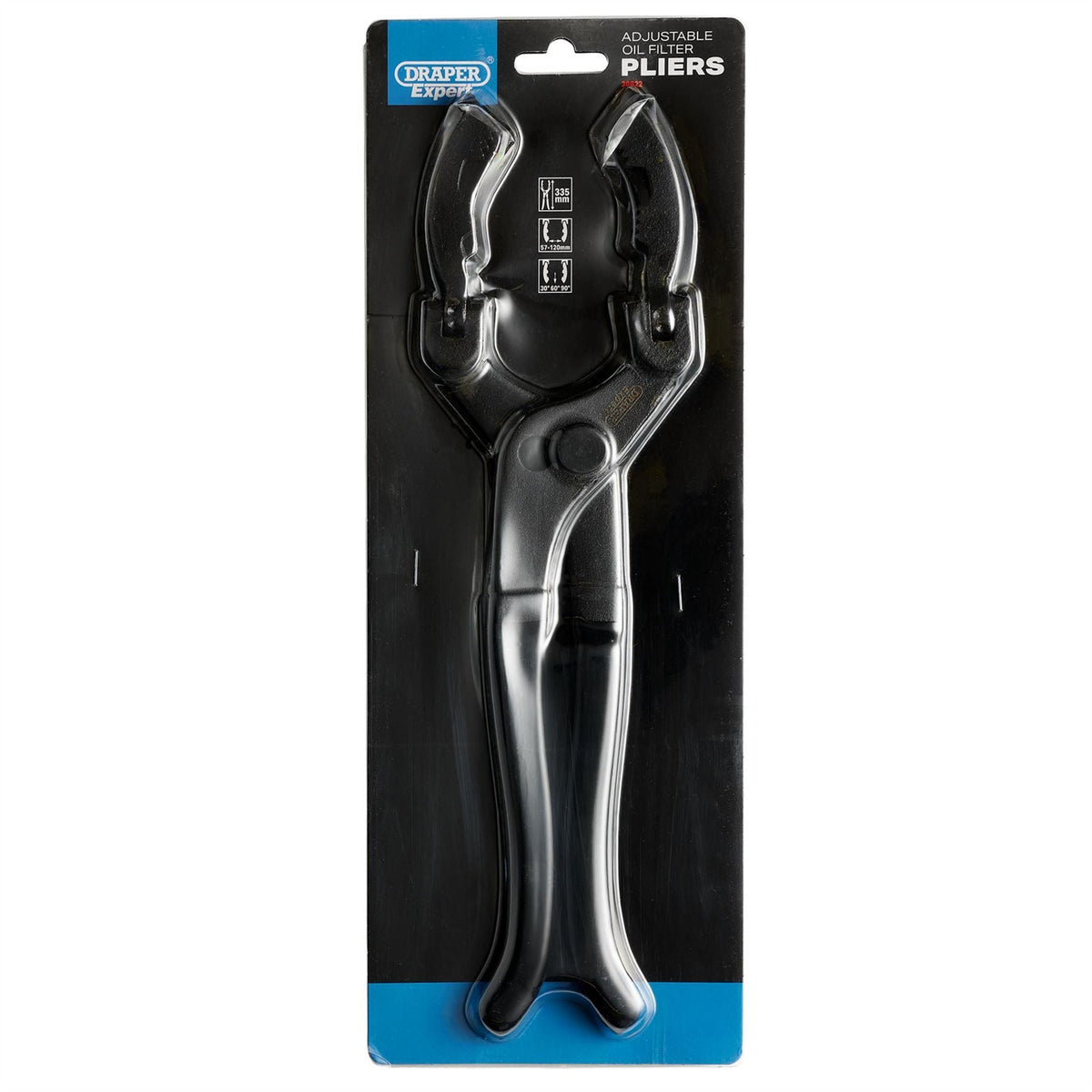 Draper Expert Adjustable Oil Filter Pliers 335mm 30822  White Rose Tools