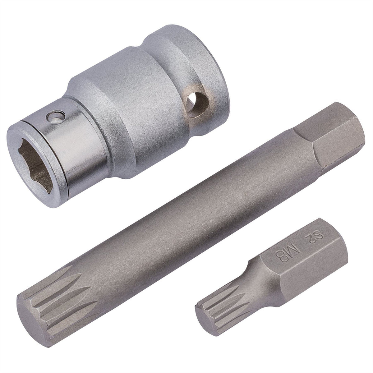 Draper Expert Spline Bit Set 1/2" Sq. Dr. (3 Piece) 83566  White Rose Tools