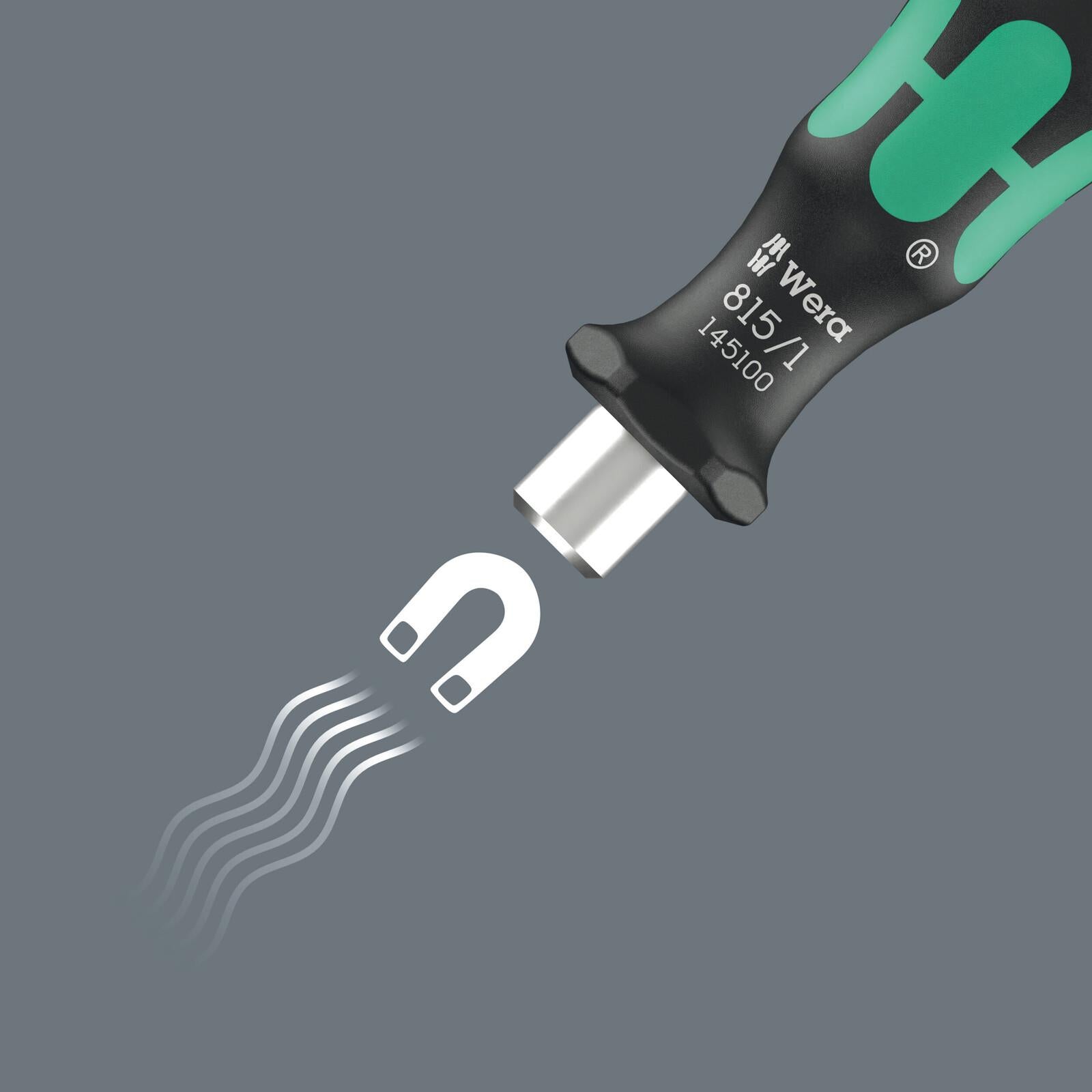 Wera Bit Holding Screwdriver 815/1 for 1/4" Hex Drive Bits Kraftform Handle