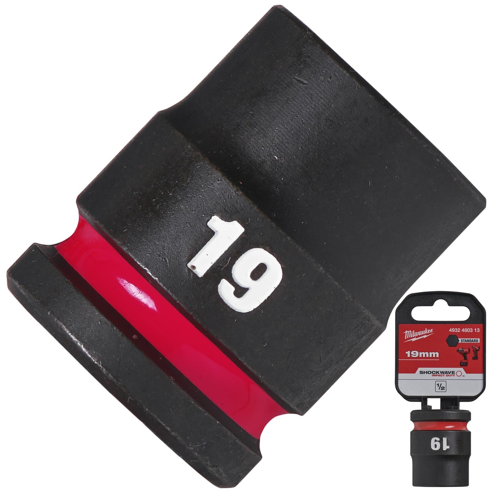 Milwaukee Impact Sockets Standard 1/2" Drive 8-32mm SHOCKWAVE Impact Duty 
