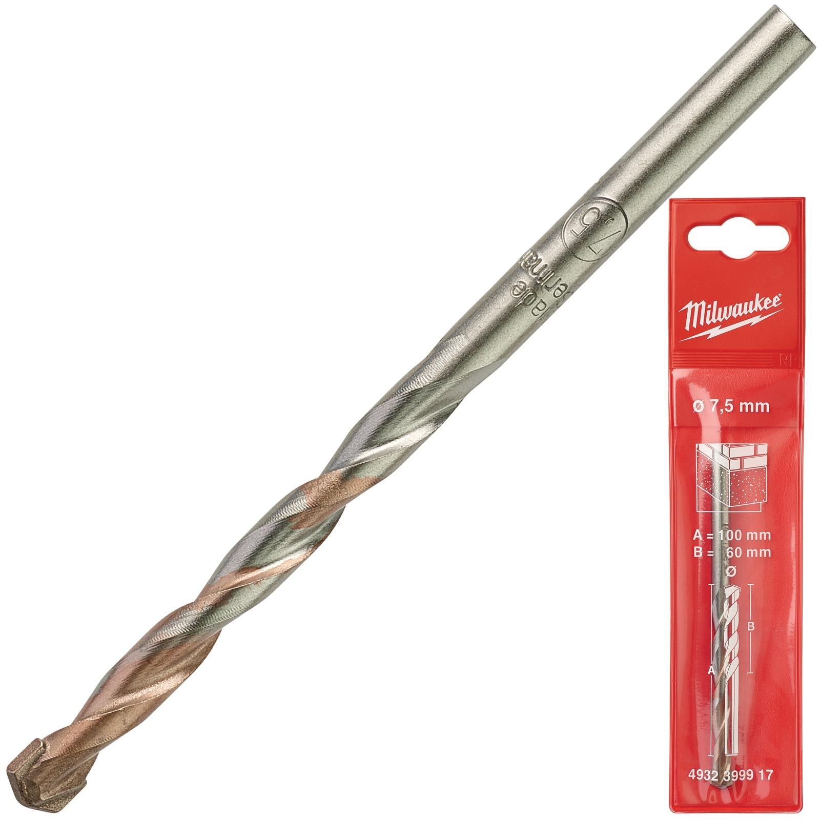 Milwaukee Concrete Masonry Drill Bits Round Shank 