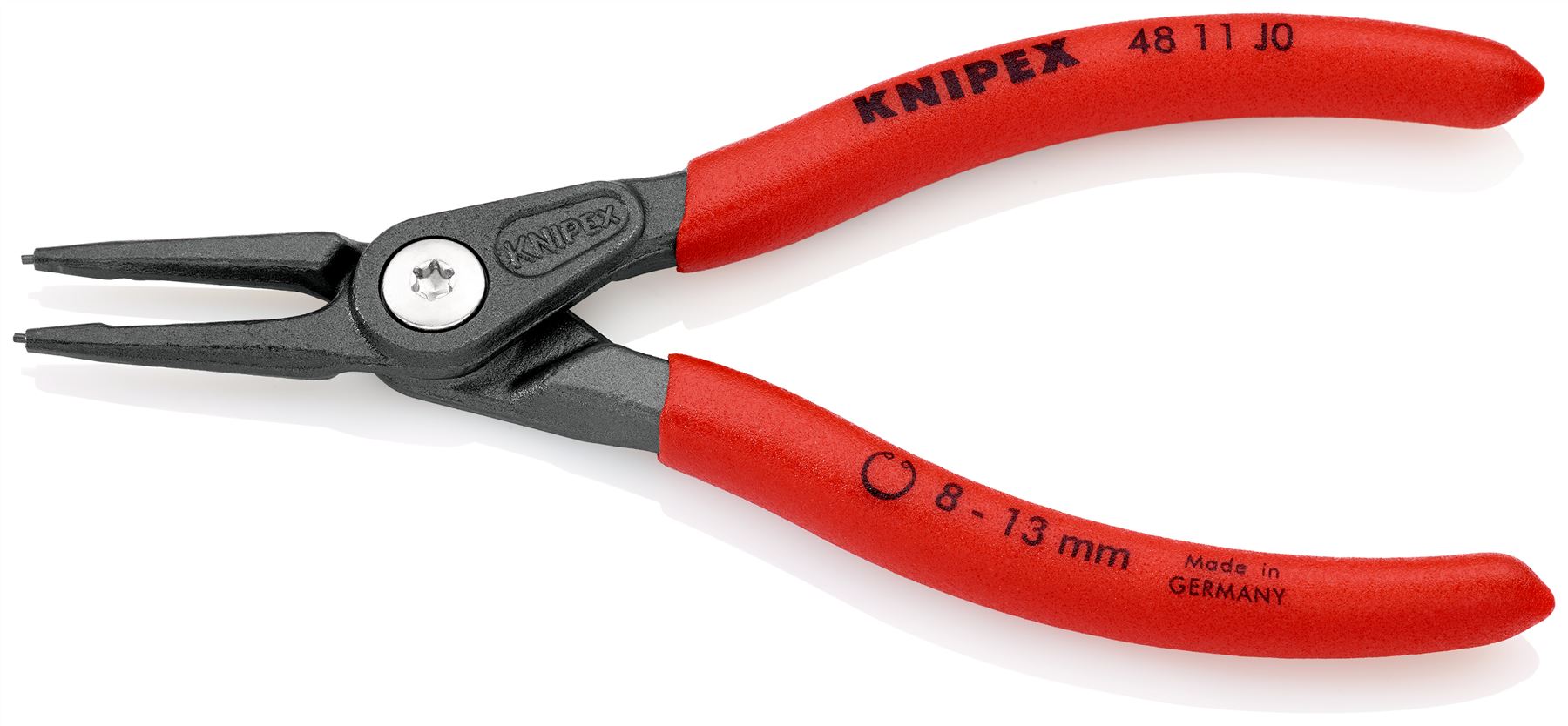 KNIPEX Precision Circlip Pliers for Internal Circlips in Bore Holes 140mm 0.9mm Diameter Tips 40 11 J0