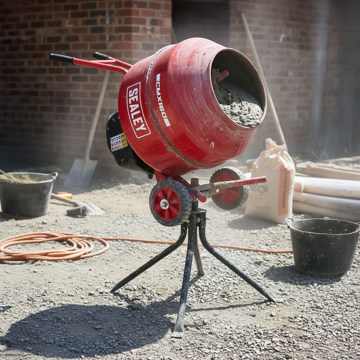 Sealey 160L Cement Mixer with Stand 650W