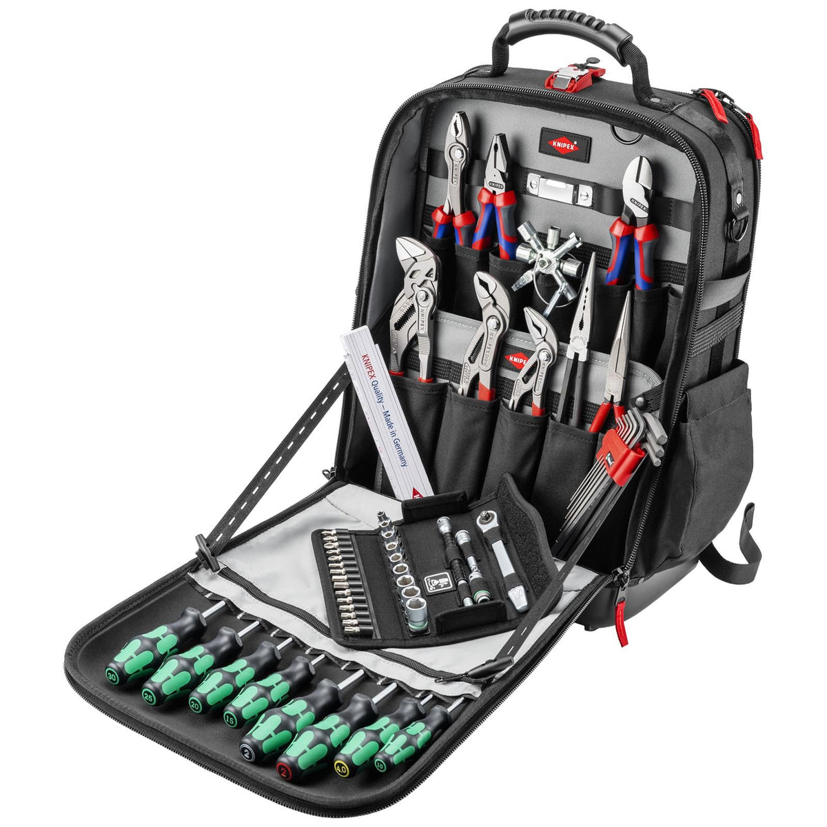 KNIPEX Modular X18 Tool Backpack with 56 Piece Mechanics Tool Kit