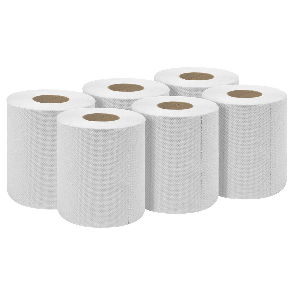 Sealey White Embossed 2-Ply Paper Roll 60m - Pack of 6