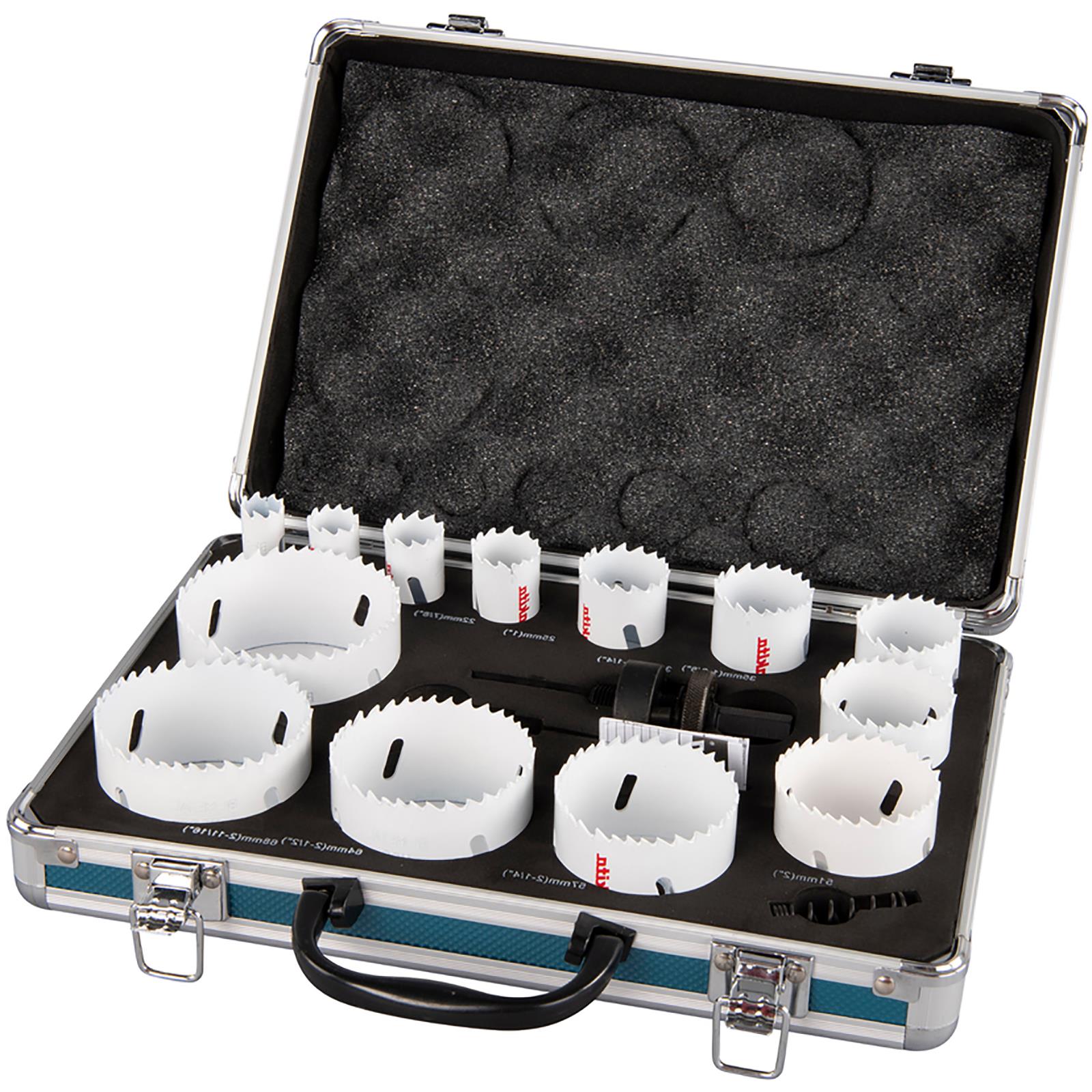 Makita Universal Holesaw Set in Aluminium Case 16 Pieces 16-76mm