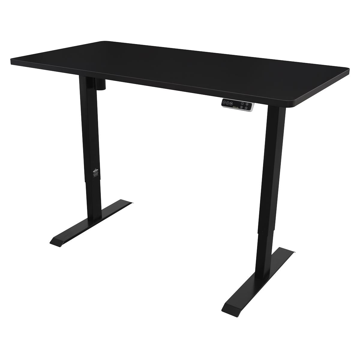 Dellonda Black Electric Height Adjustable Standing Desk with Memory, Quiet, 1400x700mm