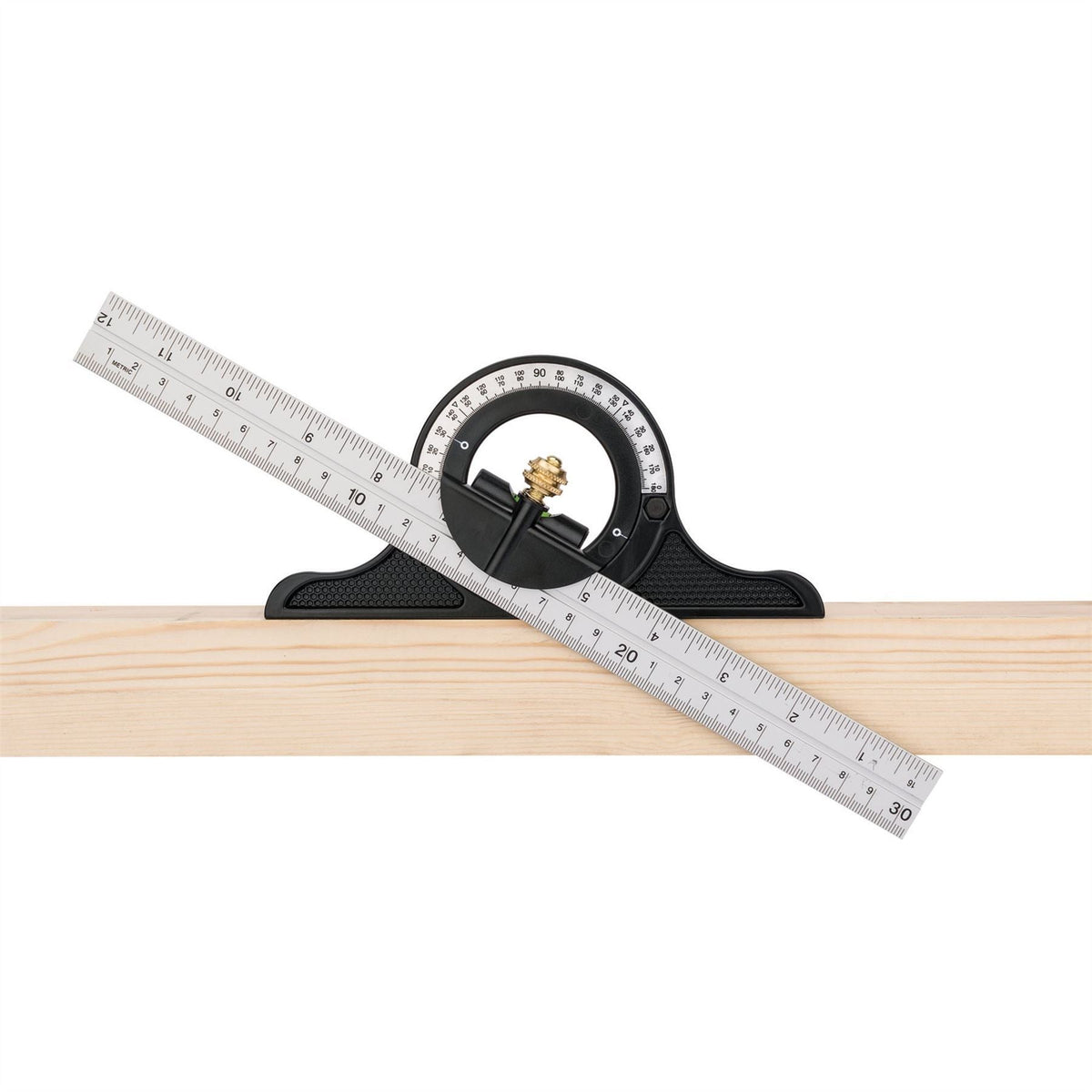 Draper Combination Square with Centre Head and Protractor 300mm 34704  White Rose Tools