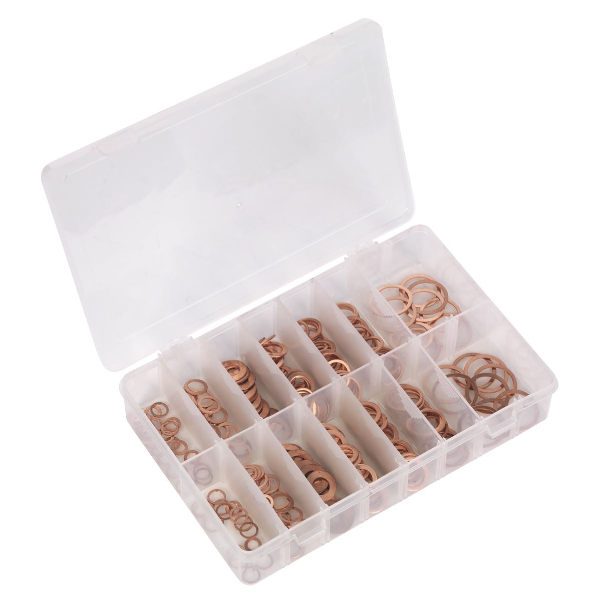 Sealey Diesel Injector Copper Washer Assortment 250pc - Metric 