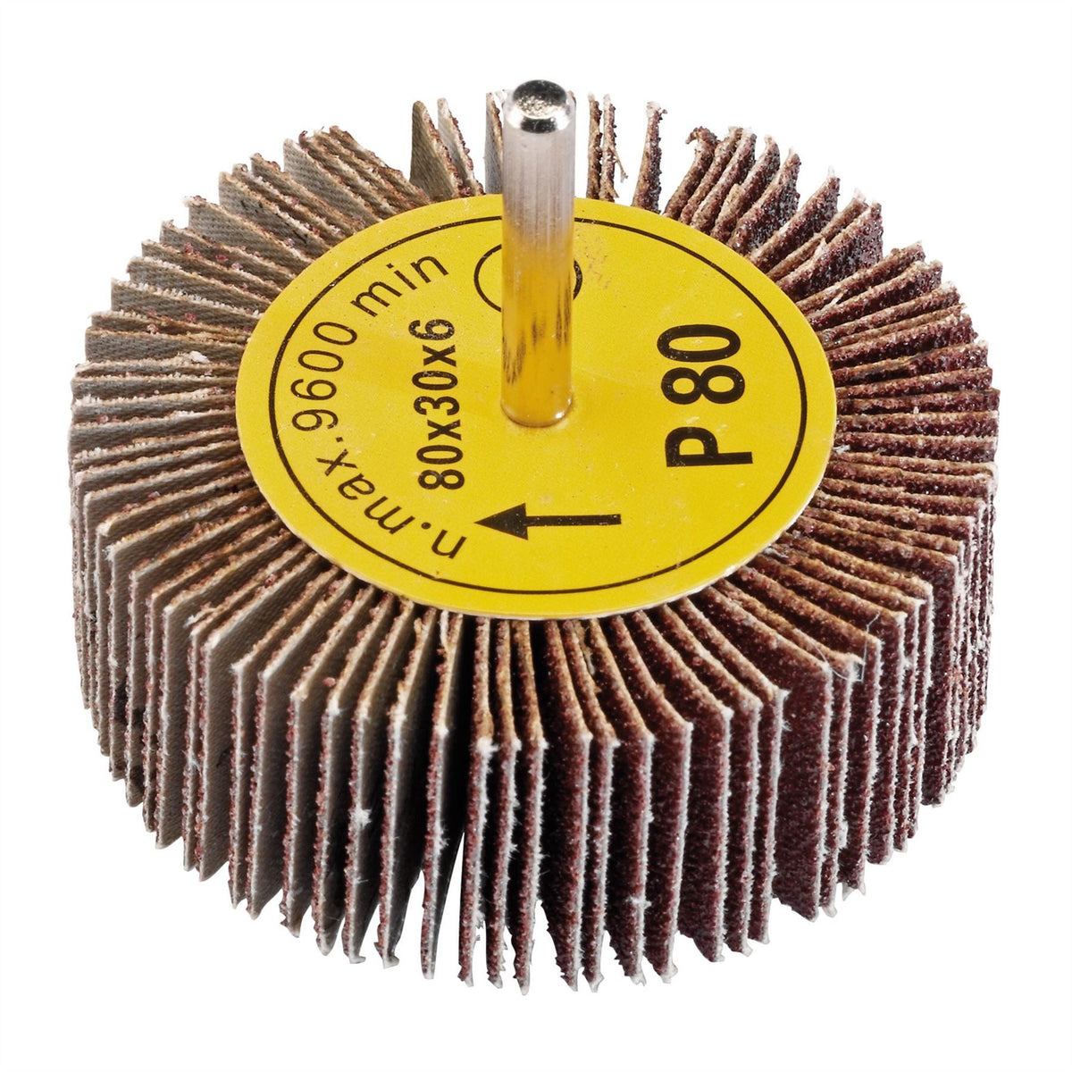 Draper Abrasive Flap Wheel 80 x 30mm 80 Grit 76467  White Rose Tools