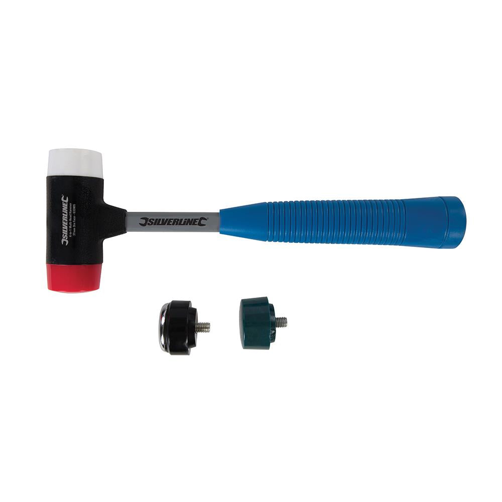 Silverline 4-in-1 Multi-Head Hammer 37mm Dia Face 633905