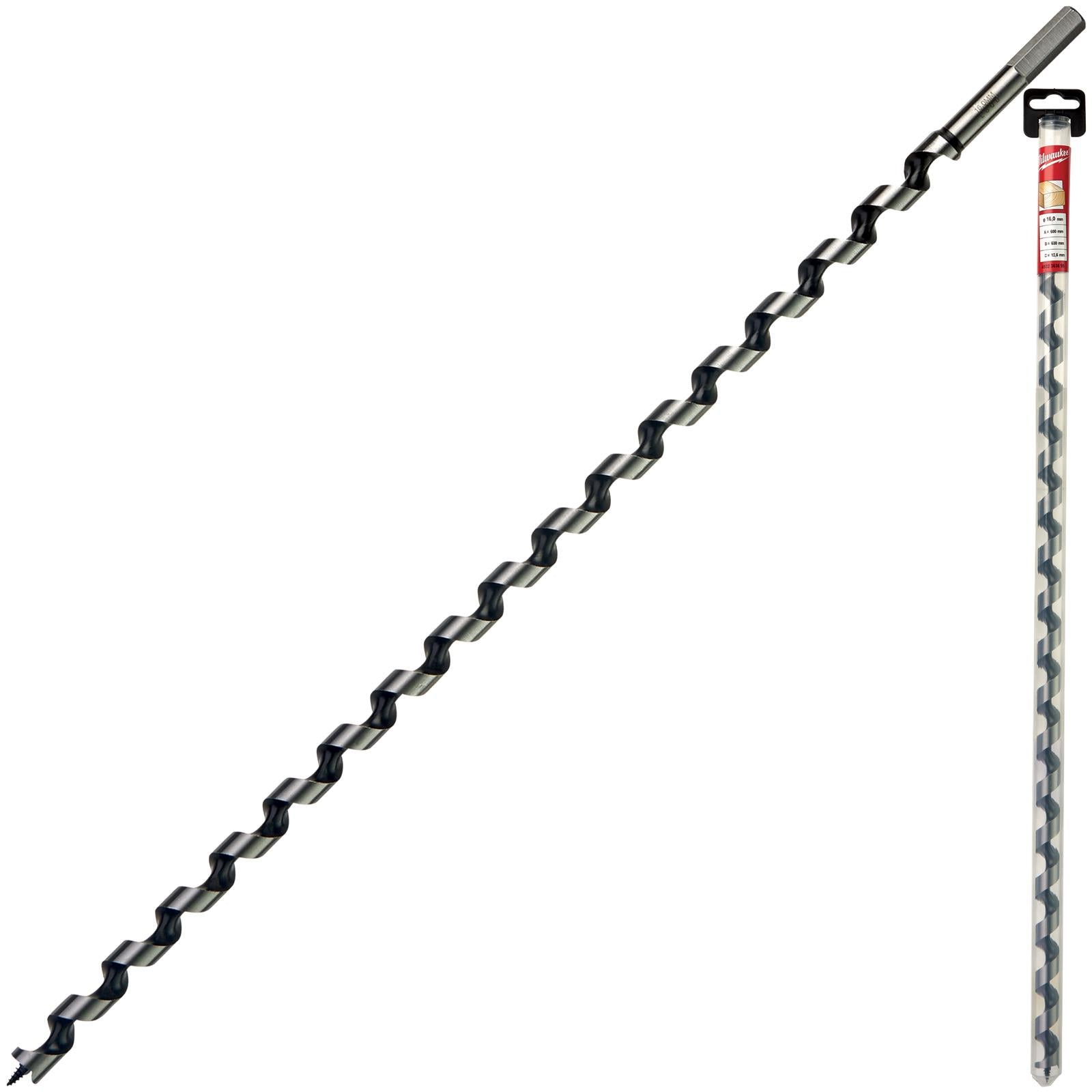 Milwaukee Wood Auger Drill Bits 600mm Overall Length 