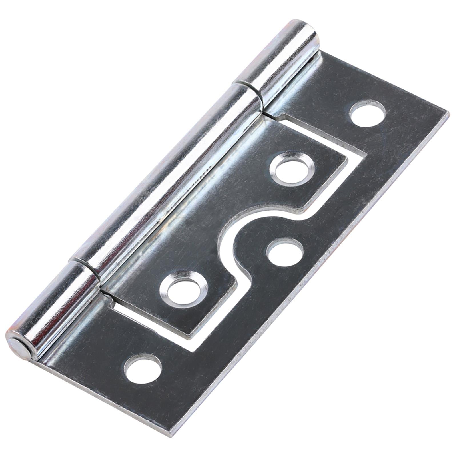 TIMCO Flush Hinge (105) for Cupboards Cabinets Doors Shutters Zinc Electro Brass White - Choose Size and Colour