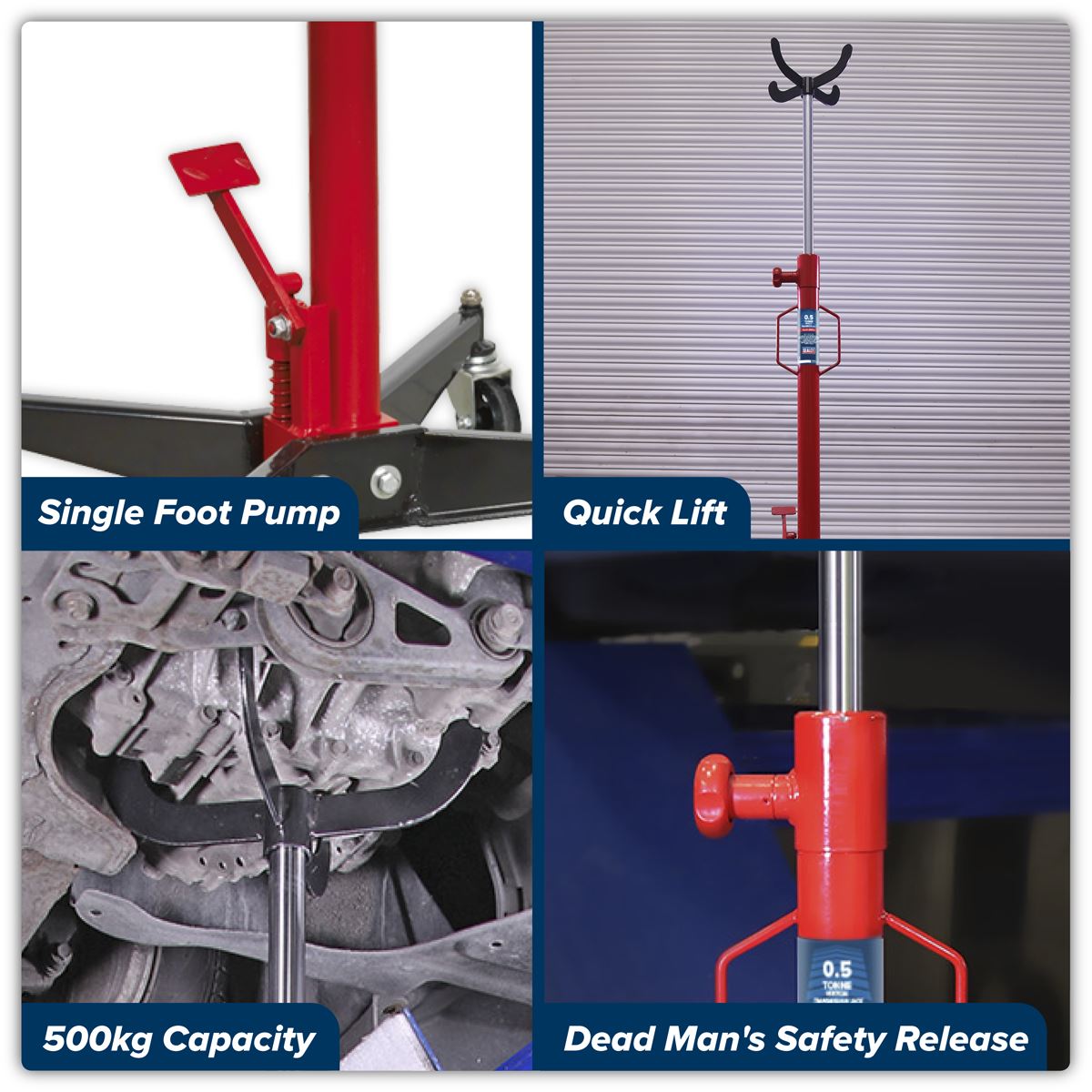 Sealey Vertical Transmission Jack 500kg