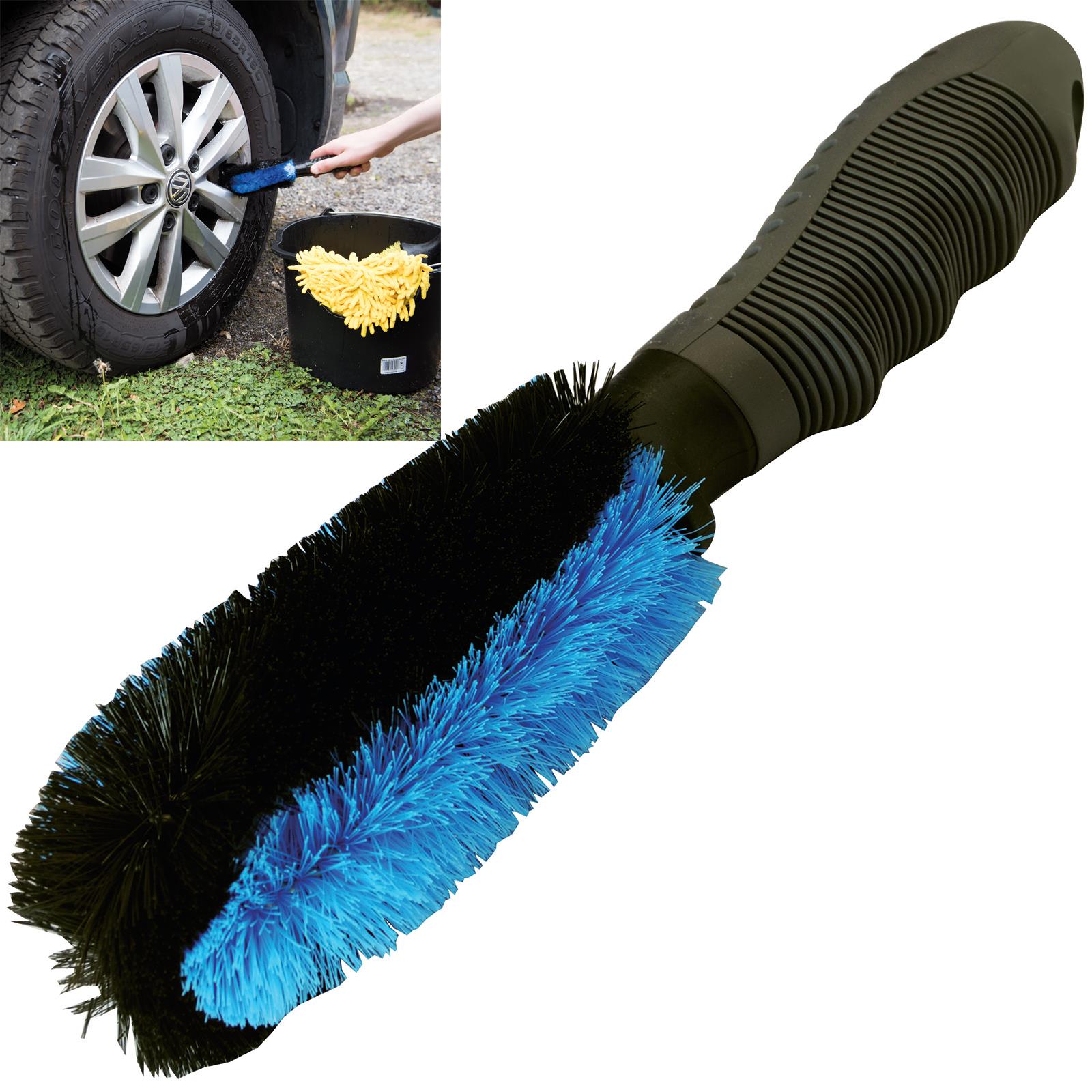 Silverline 250mm Wheel Cleaning Brush Steel Alloy Car Van Auto Valet