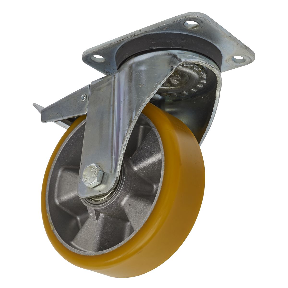 Sealey Castor Wheel Swivel Plate with Total Lock Ø160mm 