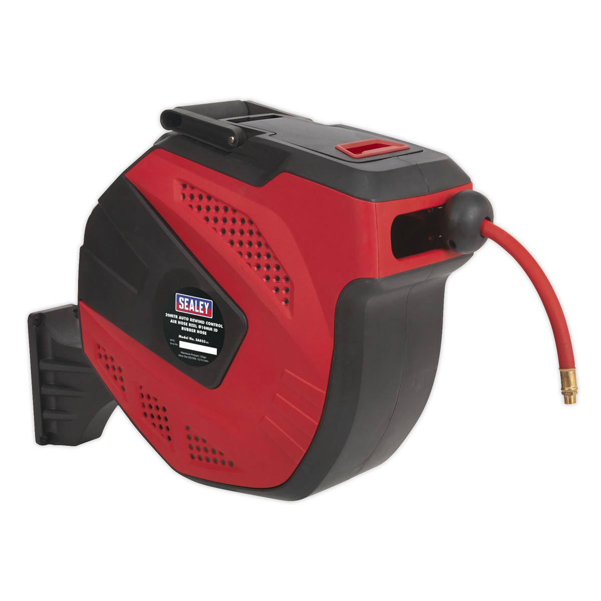 Sealey Air Hose Reel Auto-Rewind Control 20m Ø10mm ID - Rubber Hose 