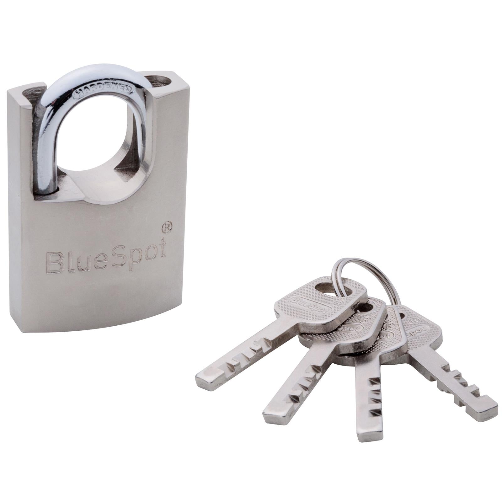 BlueSpot Shrouded Satin Finish Padlock 50mm 