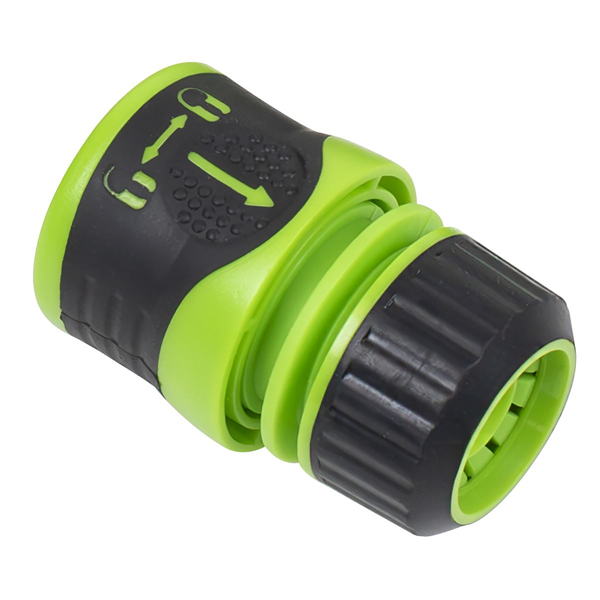 Sealey Soft-Touch Hose Connector with Lock 1/2" - 5/8  White Rose Tools