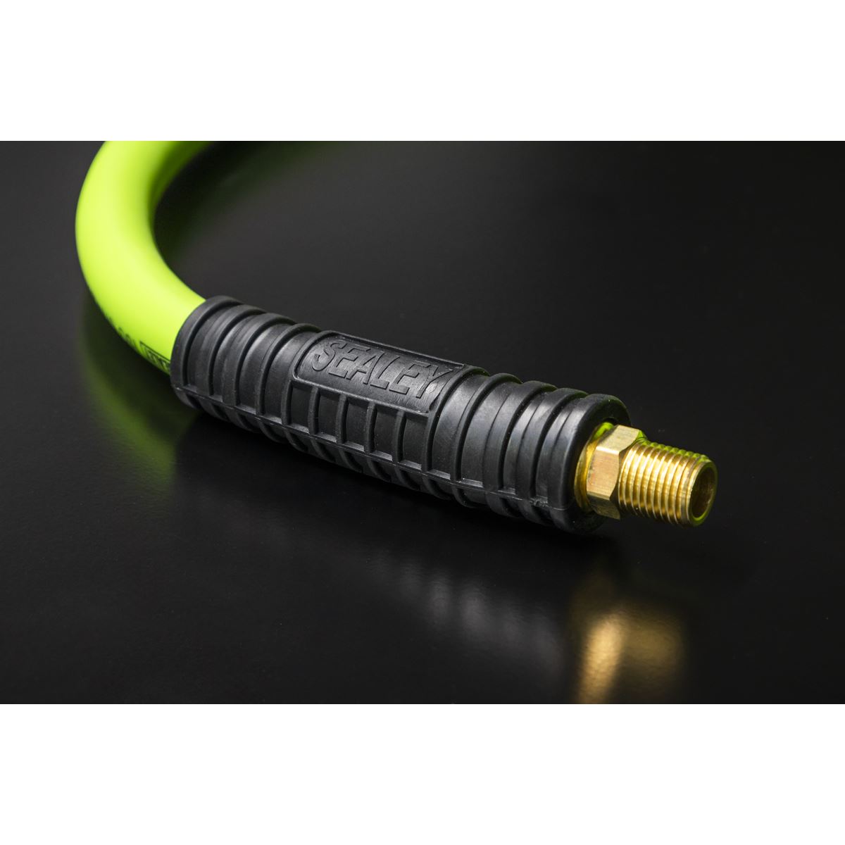 Sealey Air Hose 10m x Ø8mm Hybrid High-Visibility with 1/4"BSP Unions 