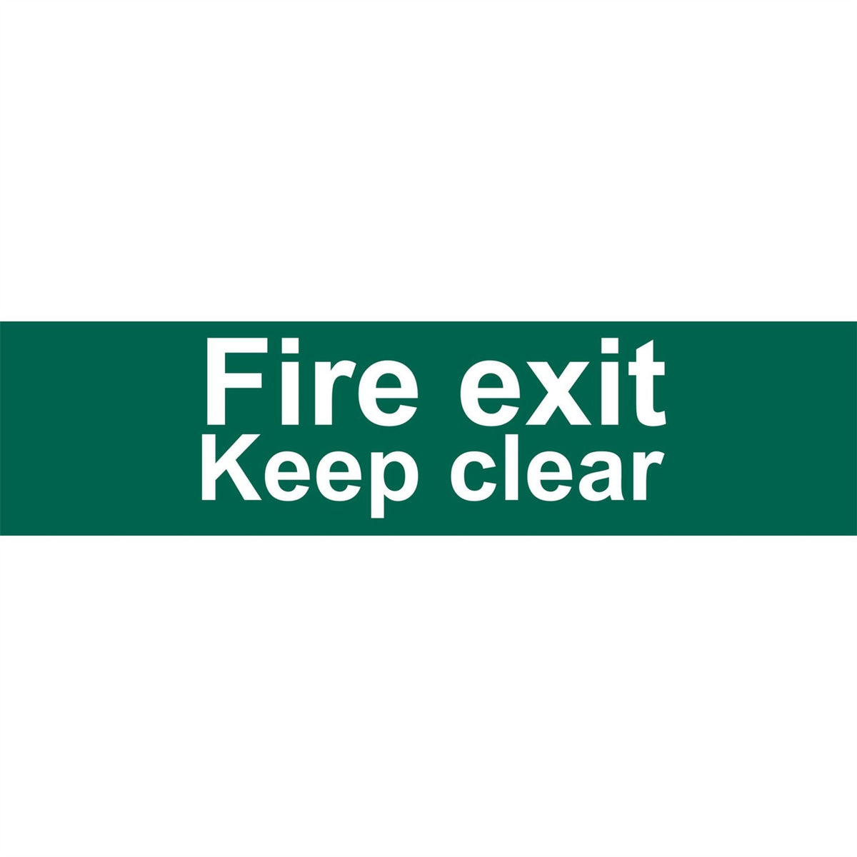 Draper Fire Exit Keep Clear' Safety Sign 200 x 50mm 73221  White Rose Tools