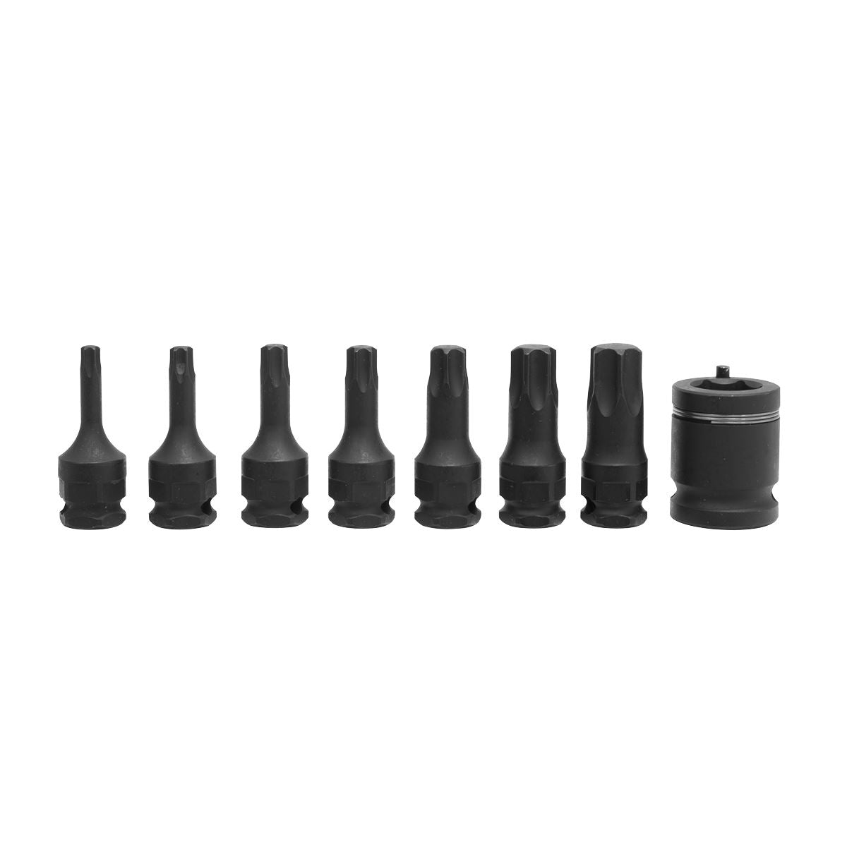 Sealey Impact Trx-Star Socket Bit Set 8 Piece 3/8" Drive T30-T70 in EVA Storage Tray 