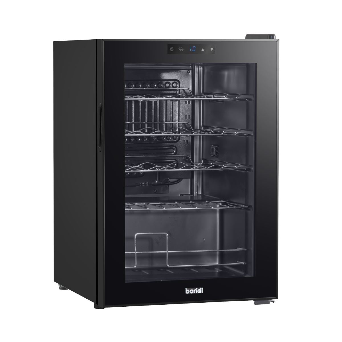 Baridi Wine Cooler/Fridge, Digital Touchscreen Controls, LED Light, 20 Bottle - Black