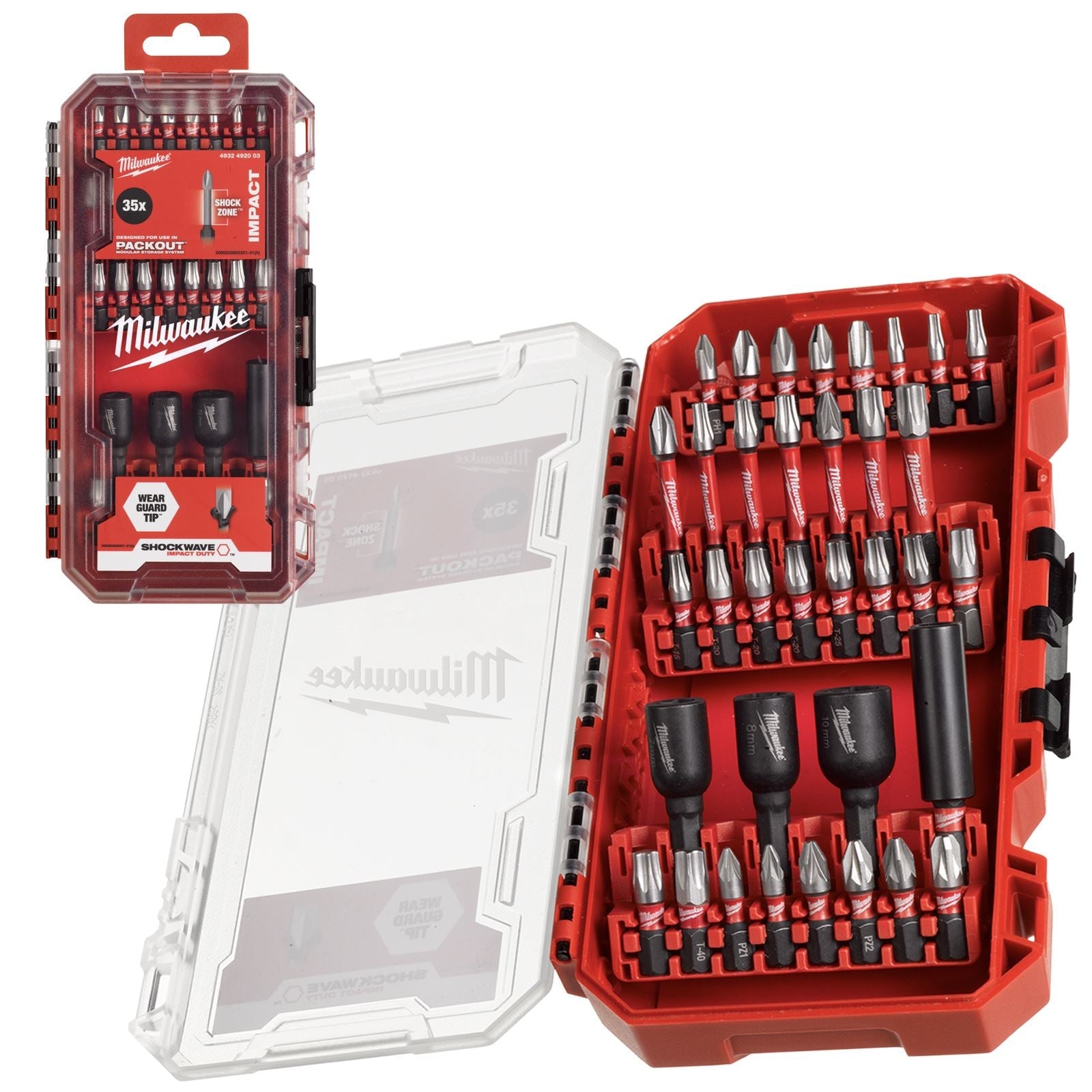 Milwaukee Screwdriver and Nut Driver Bit Set 35 Piece SHOCKWAVE Impact Duty 