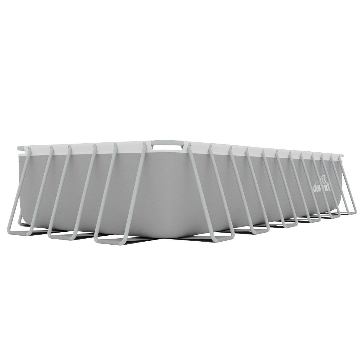 Dellonda 25ft Deluxe Steel Frame Swimming Pool with Step Ladder, Ground Covers and Filter Pump  White Rose Tools