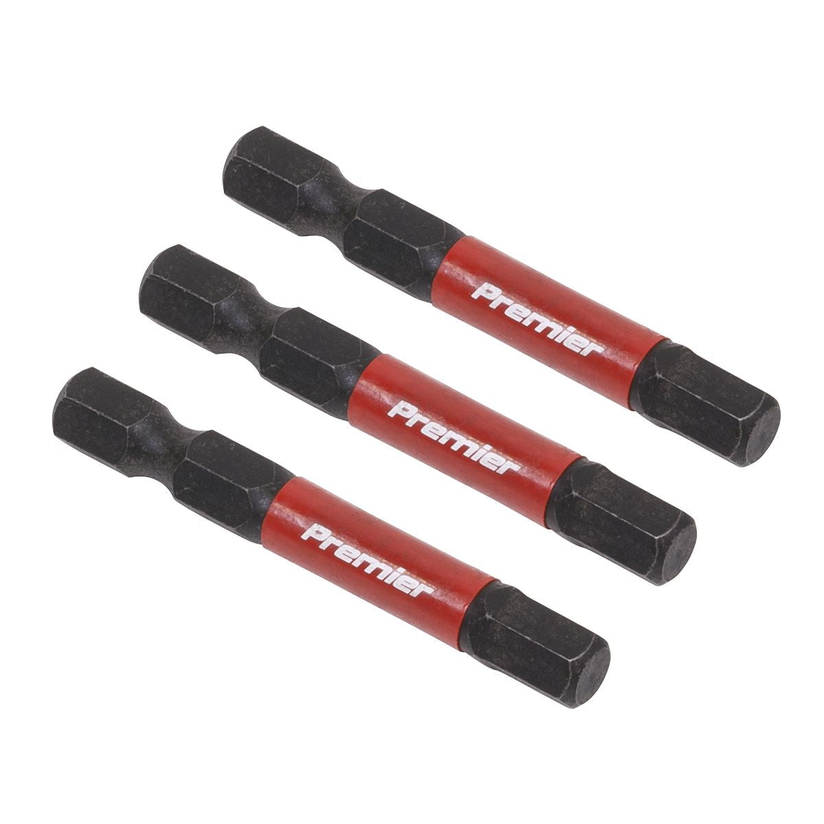 Sealey Premier Hex 6mm Impact Power Tool Bits 50mm - 3pc 