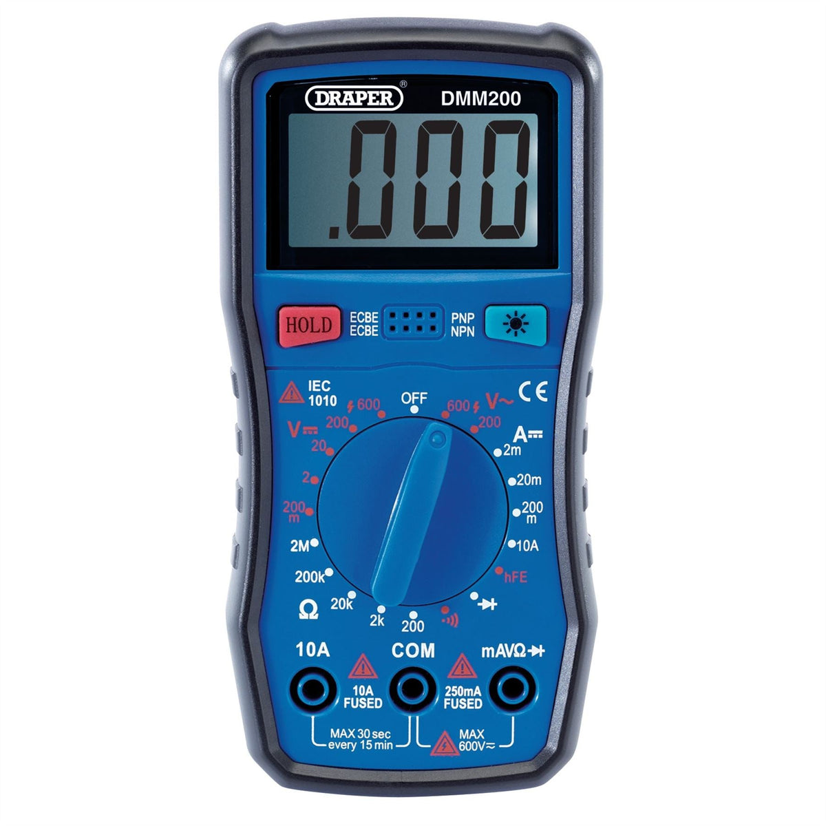 Draper 200 Series Manual Ranging Digital Multimeter 600V AC/DC 41817  White Rose Tools