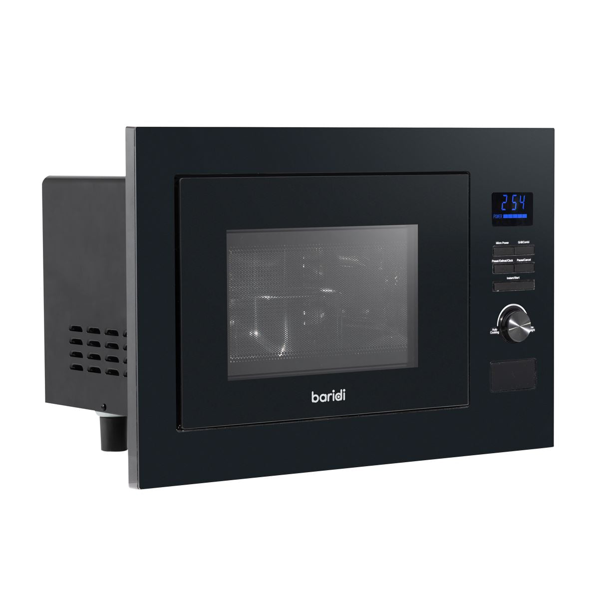 Baridi 25L Integrated Microwave Oven with Grill, 900W, Sensor Touch Controls, Black